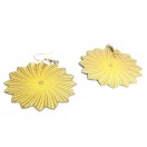 GOLD STAR Earring Classy Bali Drop Long Dangling Hoop Hook LIGHTWEIGHT Dual Tone